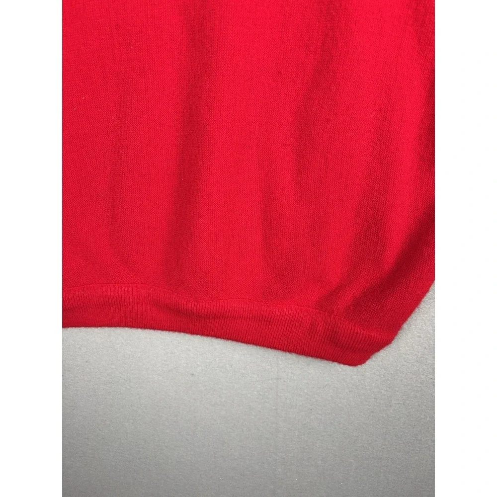 Vintage JC Penney Fox Sweater Men's S Small Red V-Neck Union Made USA 3469